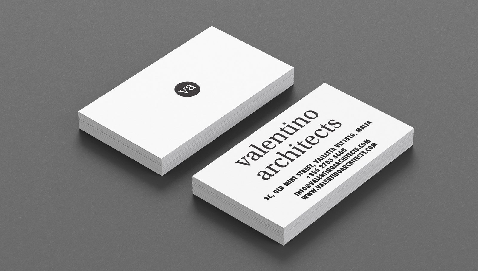 Valentino Architects logo design by Alexandra Pace