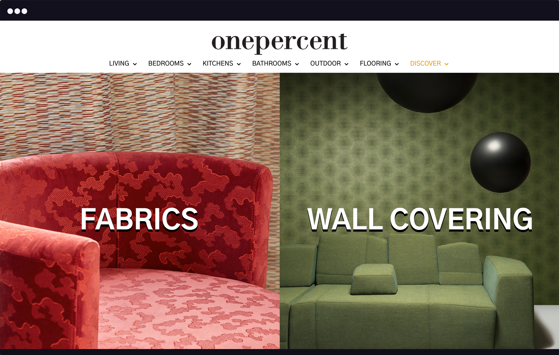onepercent malta website by Alexandra Pace Studio