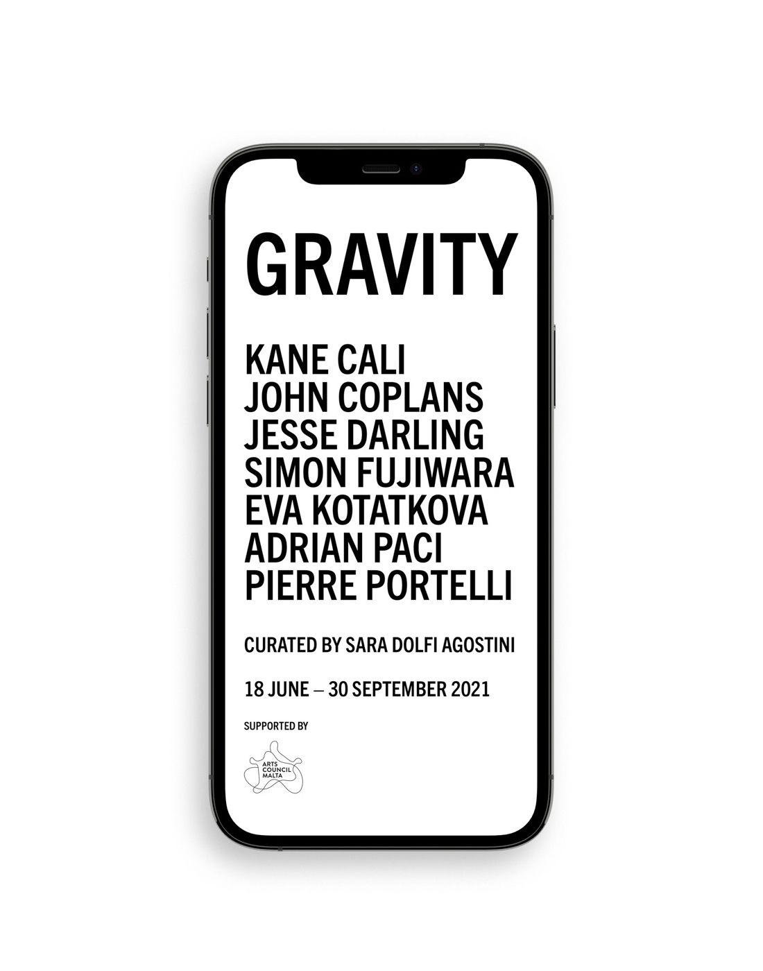 Gravity exhibition digital design Alexandra Pace